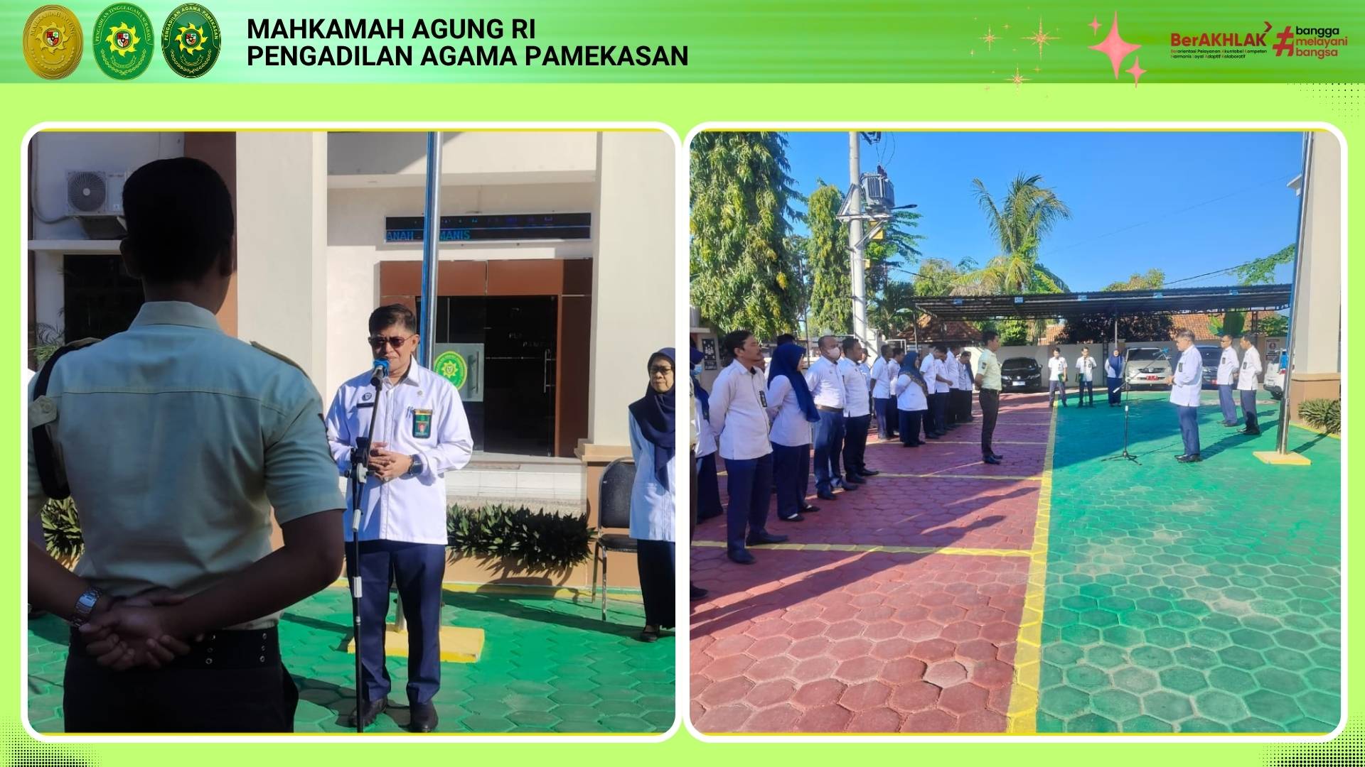 Tingkatkan Solidaritas dan Kinerja. PA Pamekasan Gelar Apel Pagi Bersama